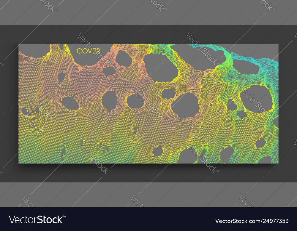 Spiderweb broken 3d grid background with hole Vector Image Spiderweb broken 3d grid background with hole