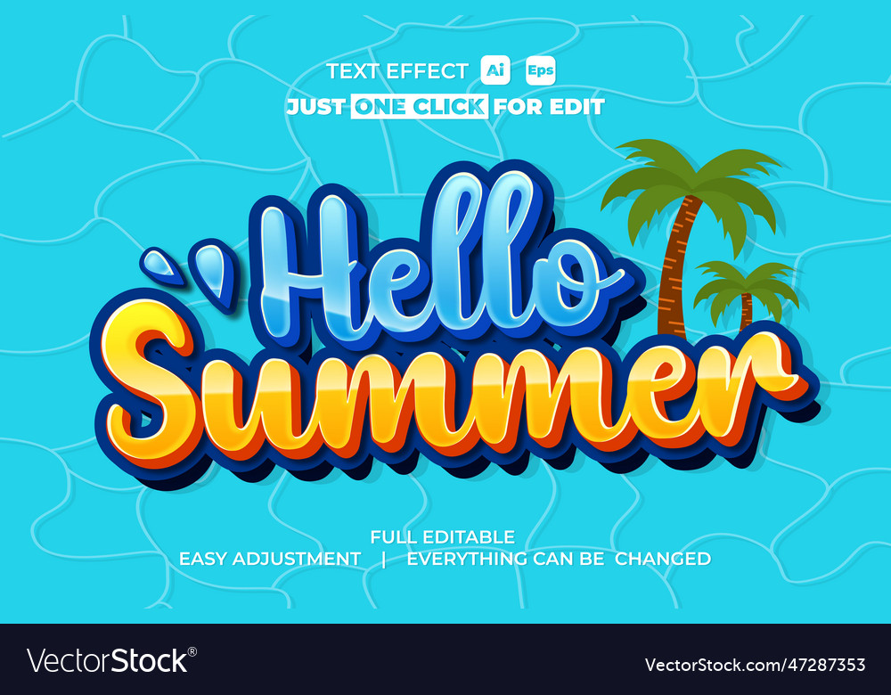 Summer event text effect editable