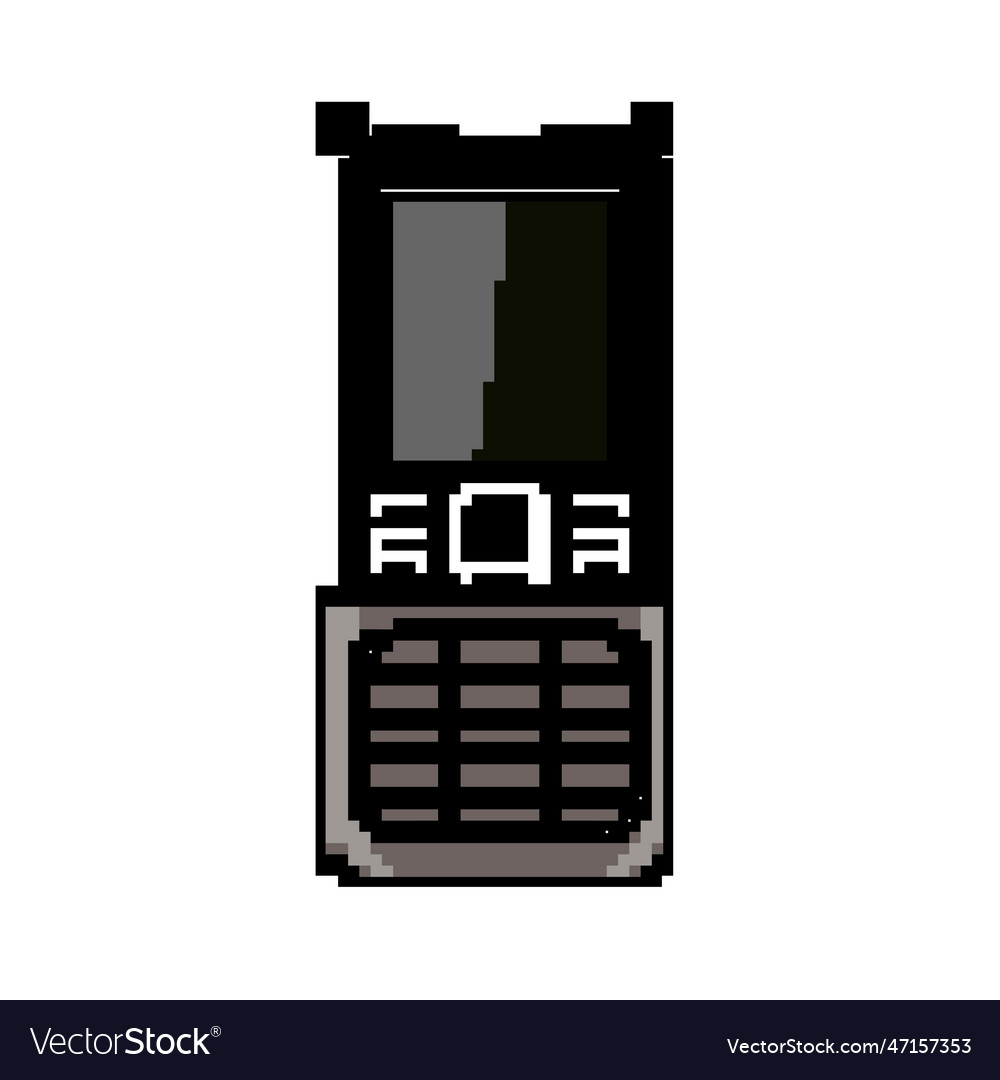 Web button phone game pixel art