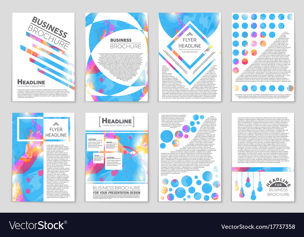 Abstract layout background set for art