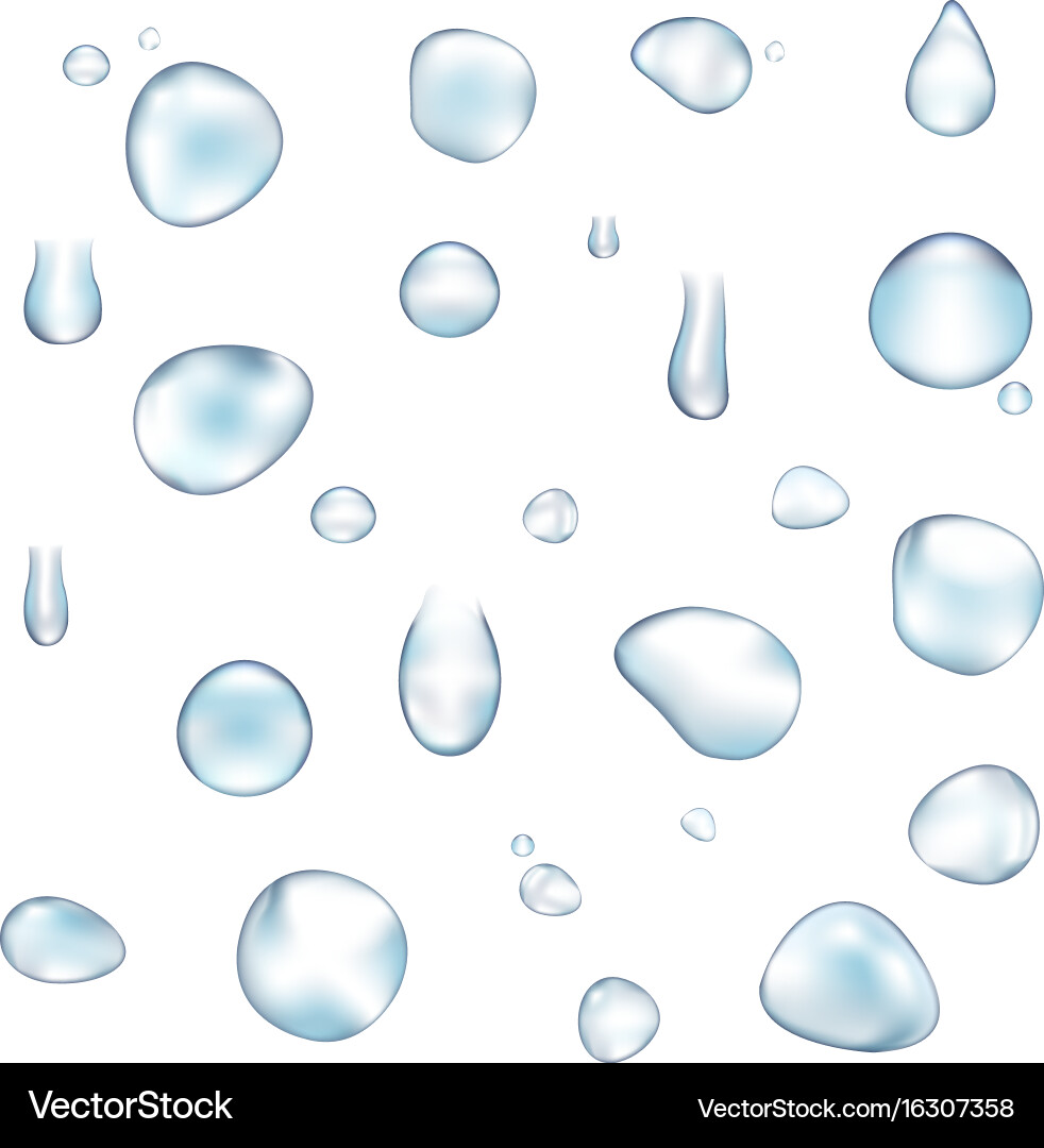 Blue water drop set Royalty Free Vector Image - VectorStock