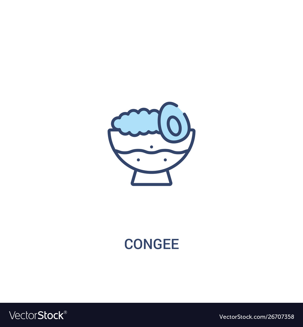 Congee concept 2 colored icon simple line element