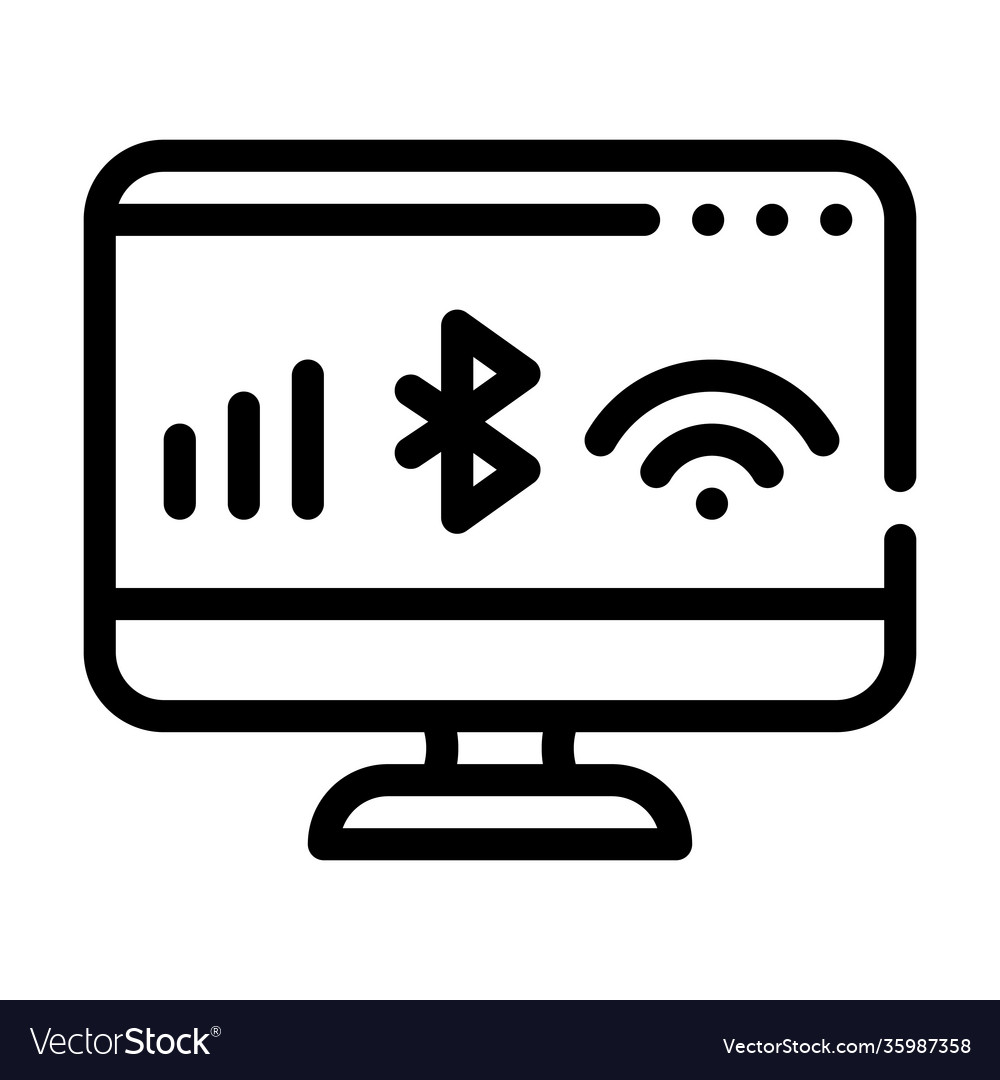 Connection operating system line icon vector image Connection operating system line icon