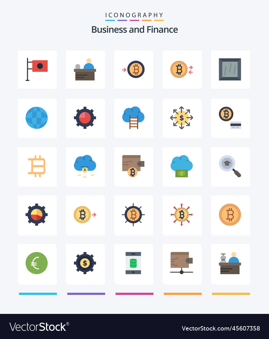 Creative finance 25 flat icon pack