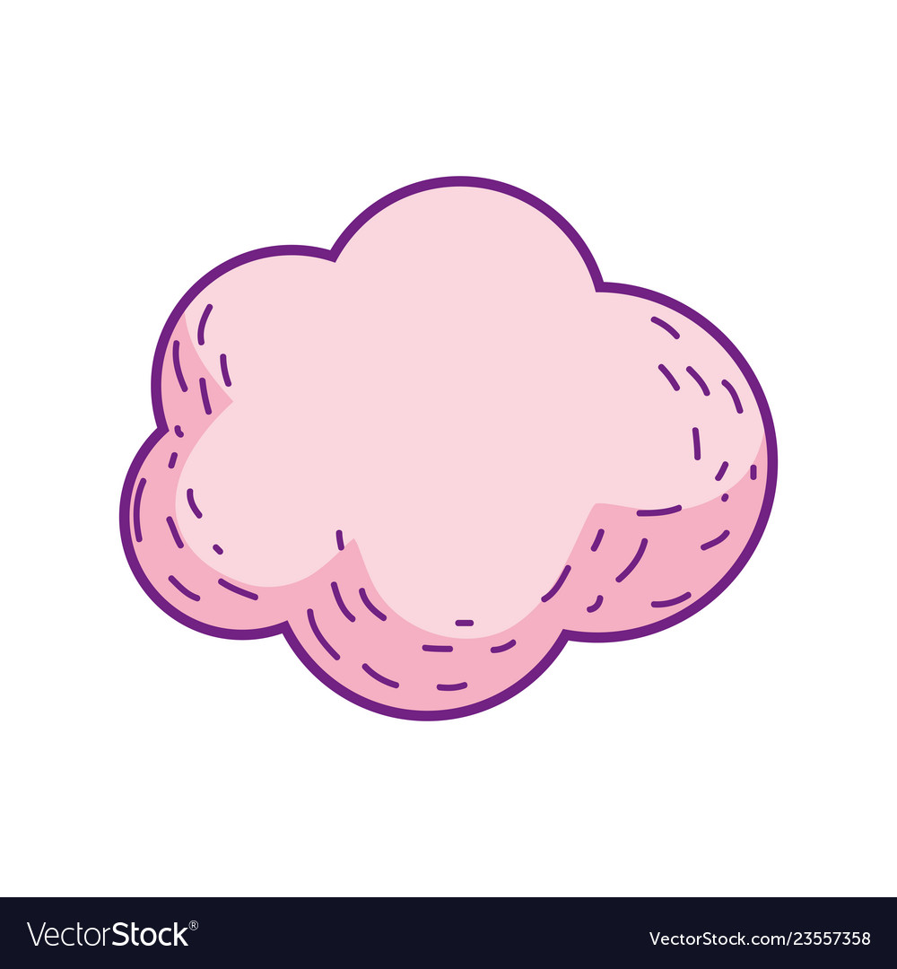 Cute fairytale cloud icon Royalty Free Vector Image