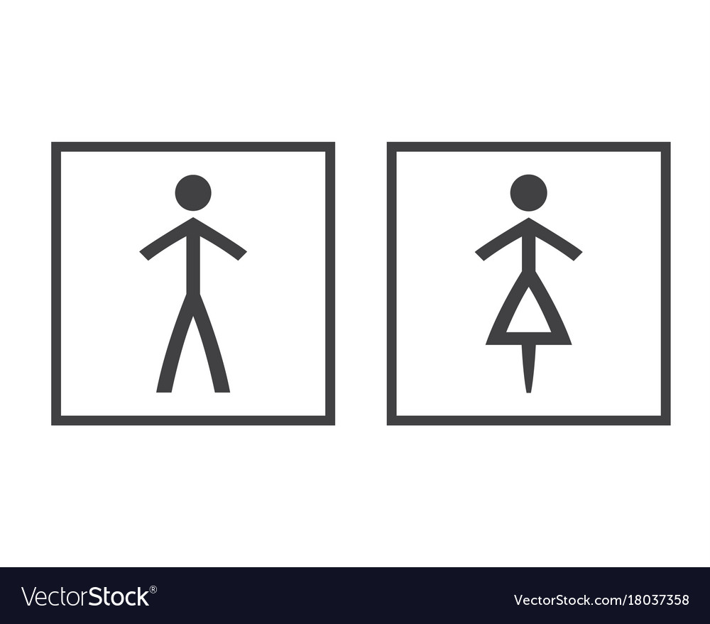 Grey WC Symbols in Squares