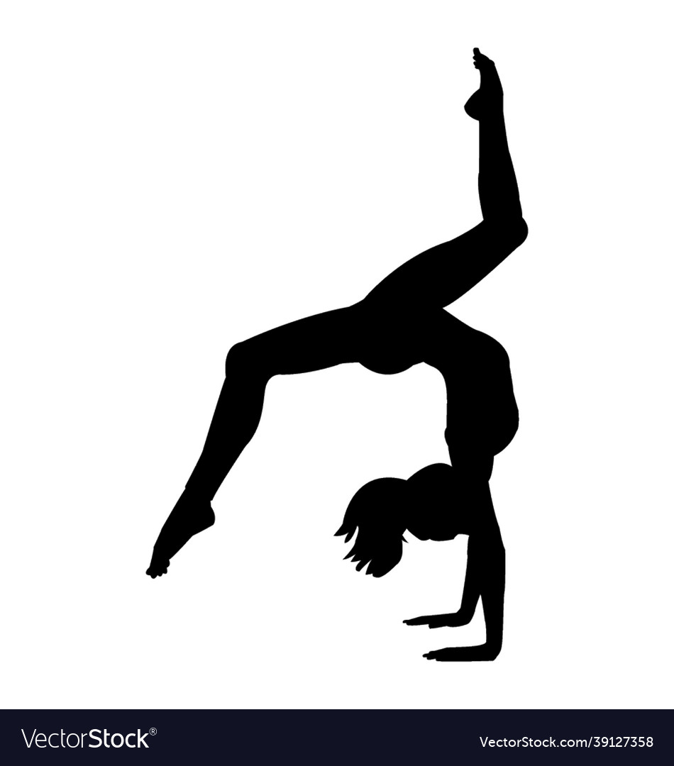 Handstand pose Royalty Free Vector Image - VectorStock