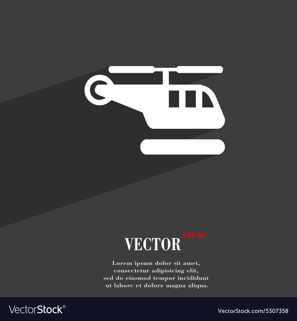 Helicopter icon symbol flat modern web design