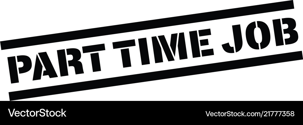 Part time job stamp on white Royalty Free Vector Image