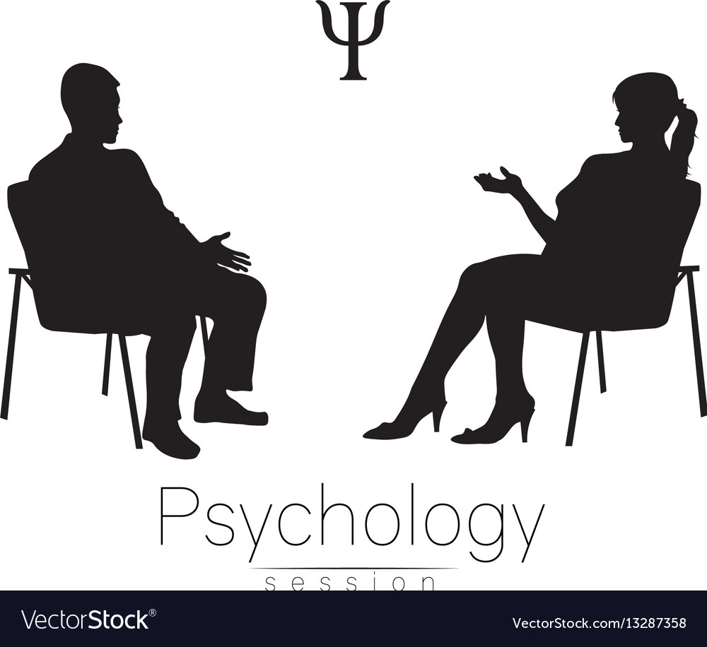 Psychologist and the client psychotherapy Vector Image