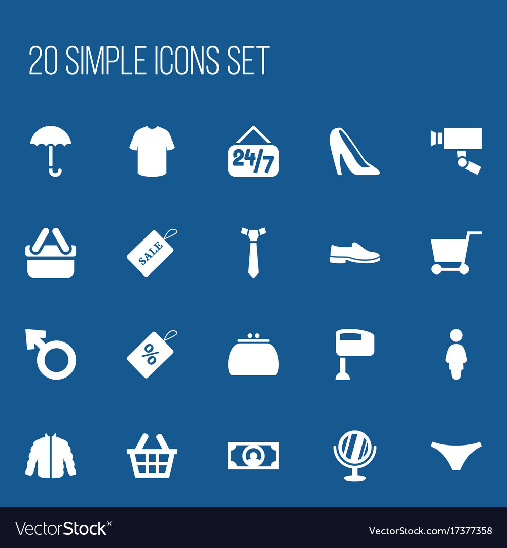 Set of 20 editable trade icons includes symbols