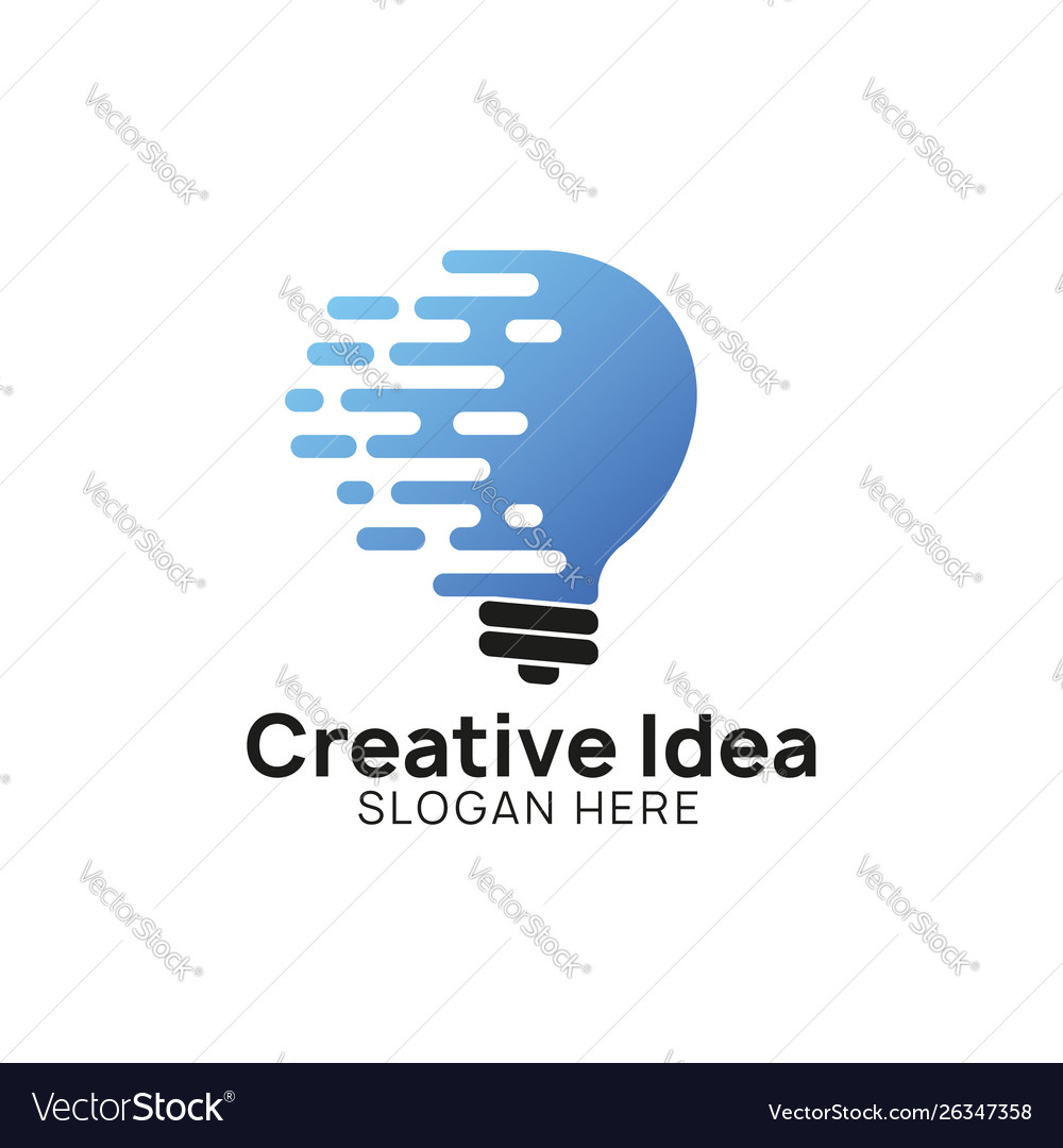 Speed bulb icon symbol design creative idea logo