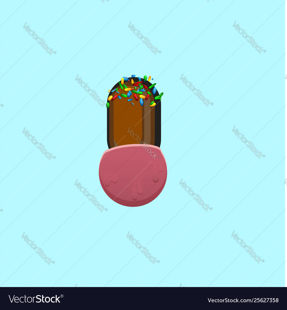 Sweet character from a fontset vector image Sweet character from a fontset