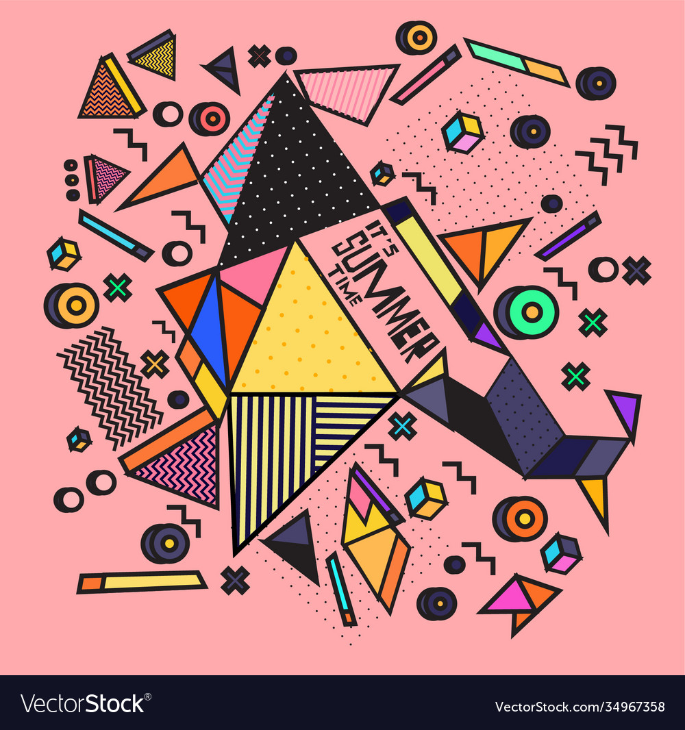 Triangle geometric forms for summer design event