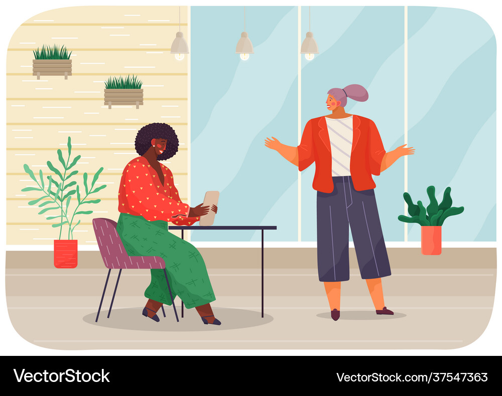 Business meeting working process in office Vector Image