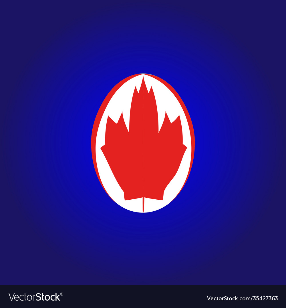 Easter egg in colors flag canada