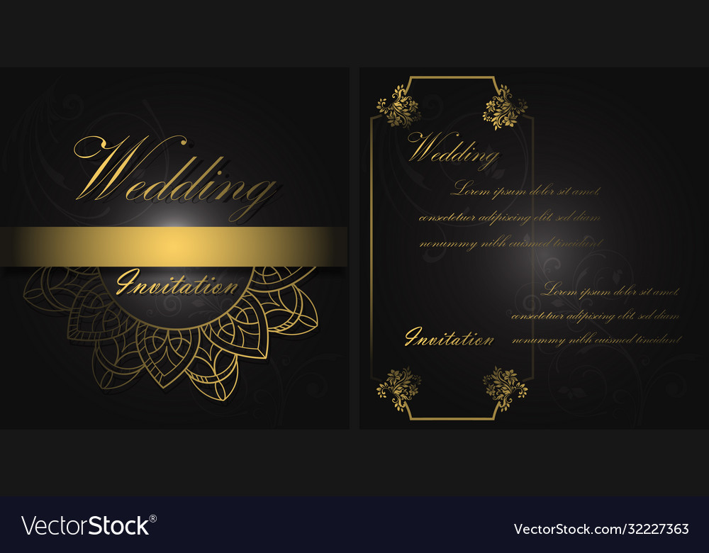 Elegant Golden Wedding Invitation