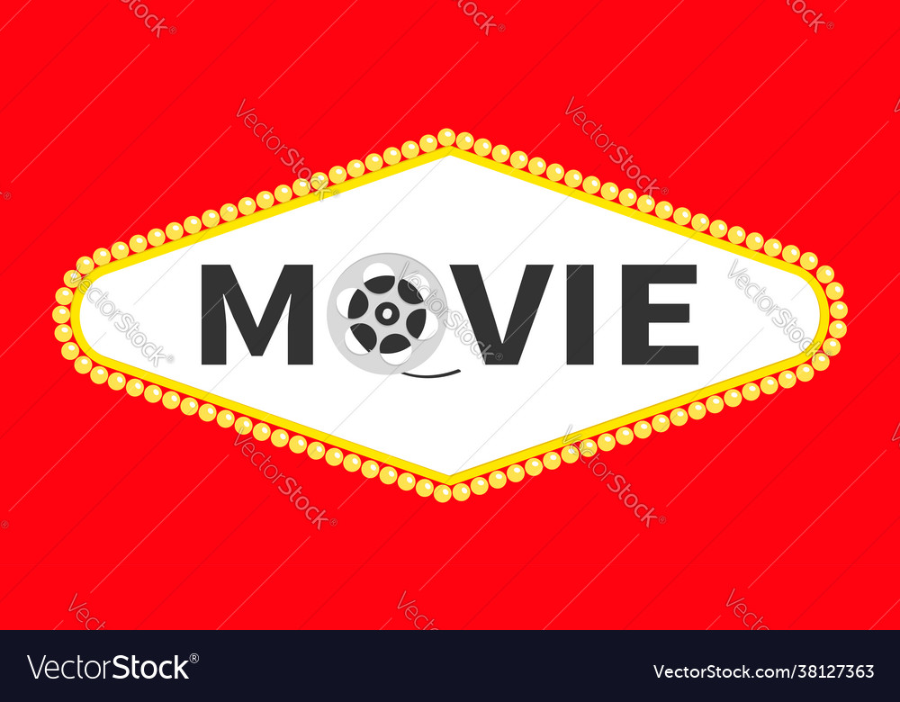 Film movie reel i love cinema icon word