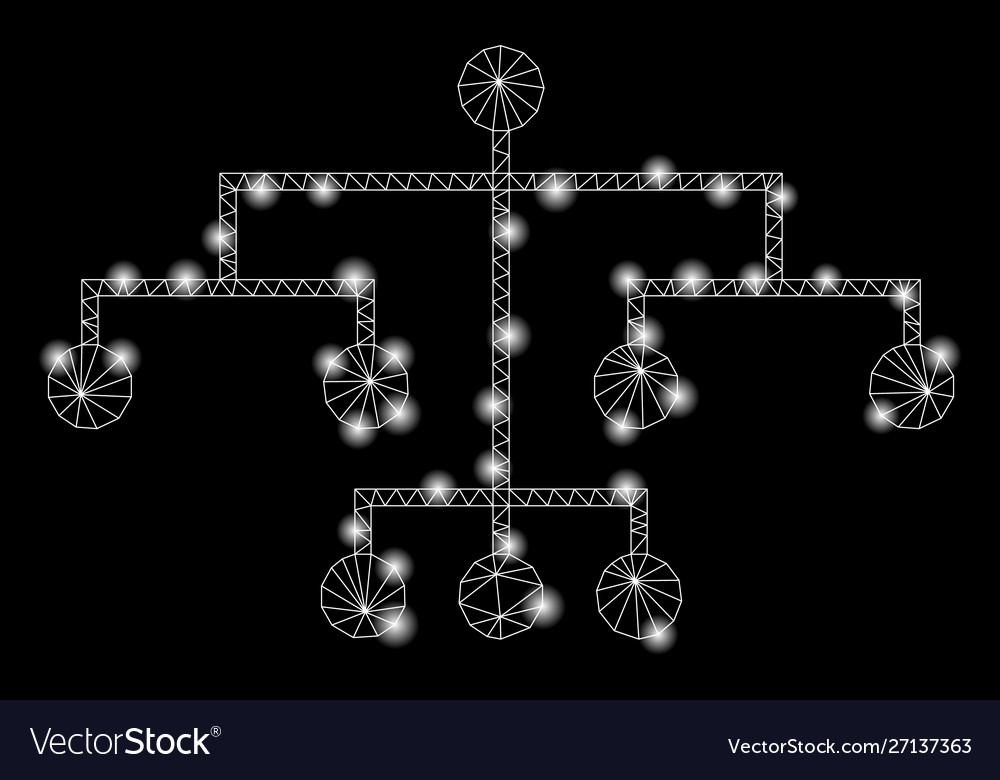 Flare mesh 2d script tree with spots vector image Flare mesh 2d script tree with spots