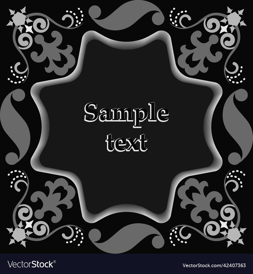 Frame for text with a monochrome pattern