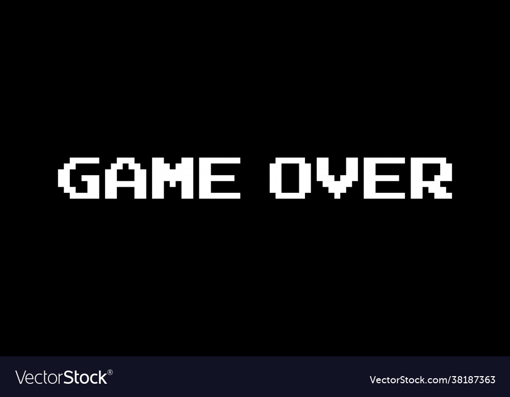 Game over pixel for assets