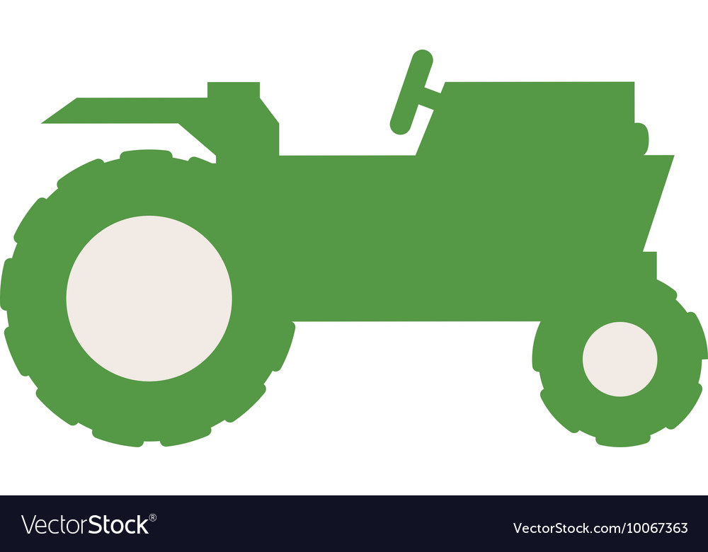 Green tractor icon farm design graphic Royalty Free Vector