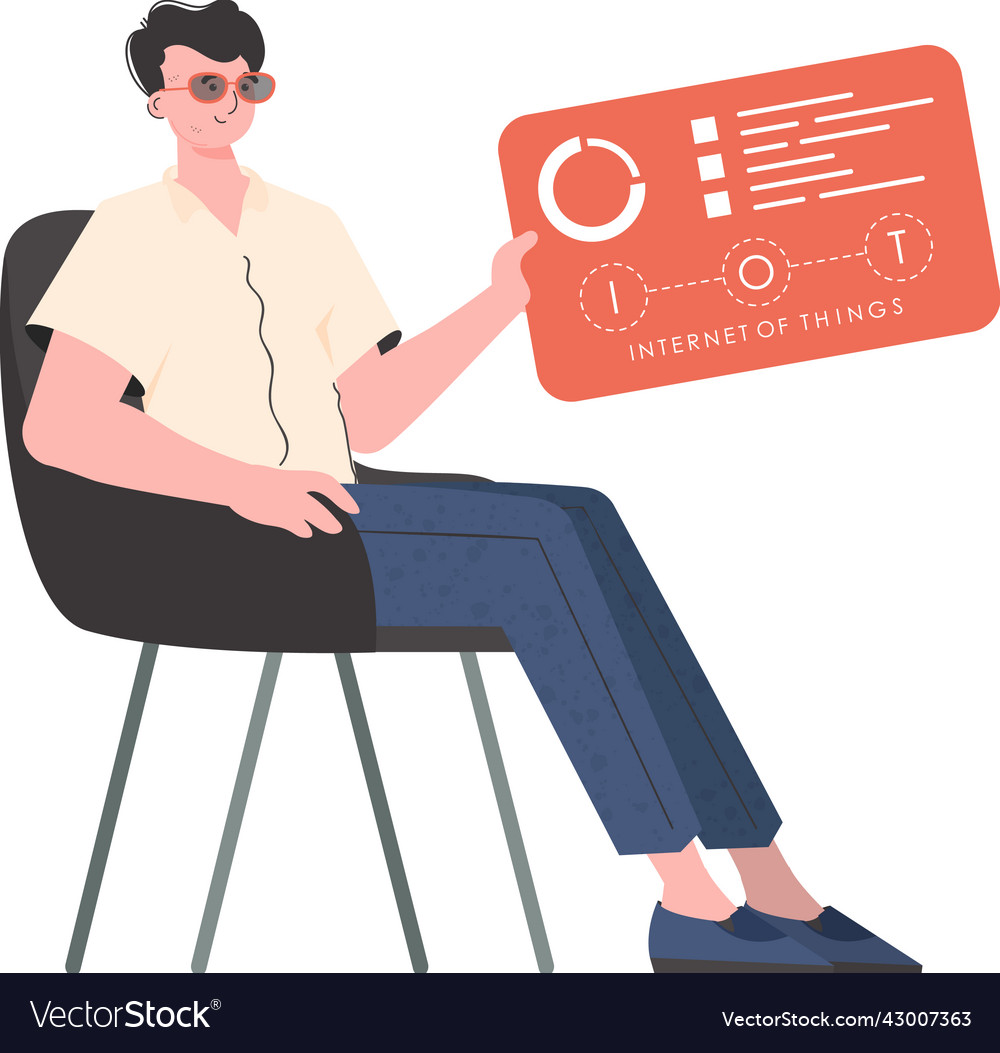 Man with IoT Panel