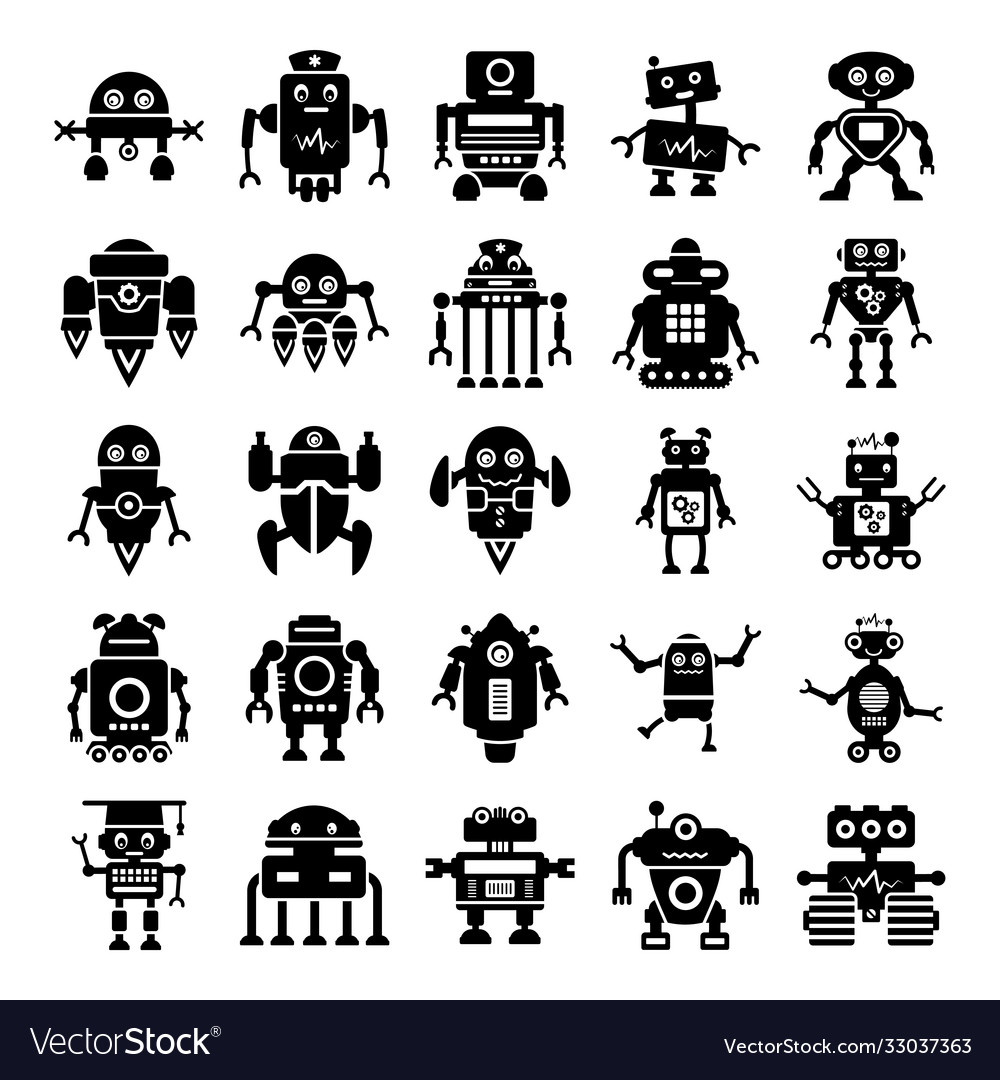 Modern Robot Icons - Solidicons