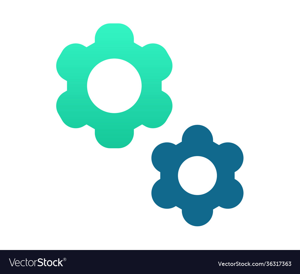 Setting configuration cog single isolated icon