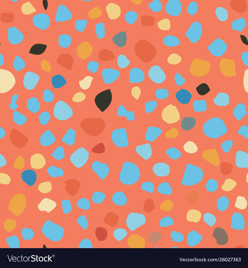 Terrazzo seamless repeat pattern design Vector Image Terrazzo seamless repeat pattern design