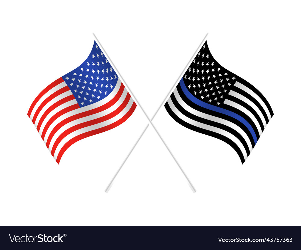 flag honoring police