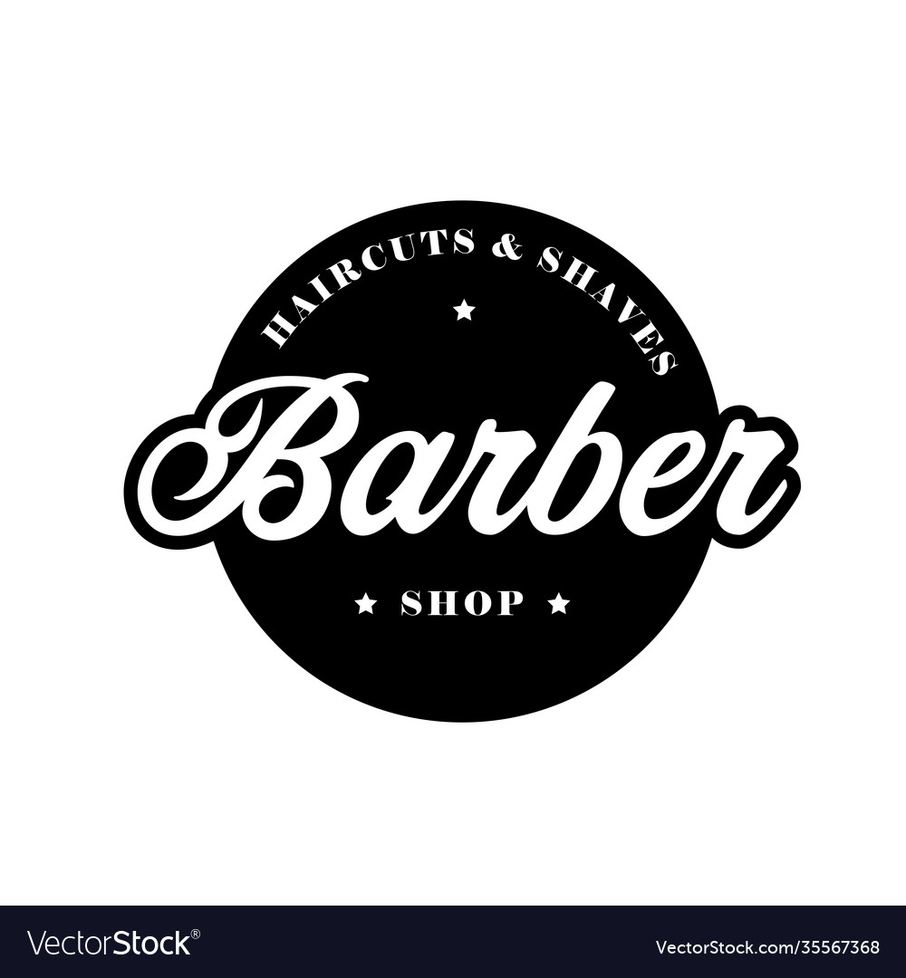 Barber shop vintage stamp black Royalty Free Vector Image