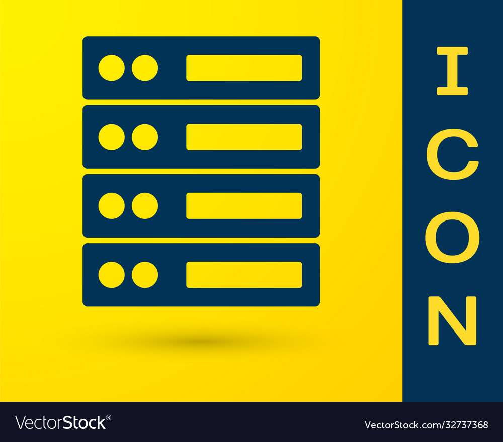 Blue server data web hosting icon isolated Vector Image Blue server data web hosting icon isolated