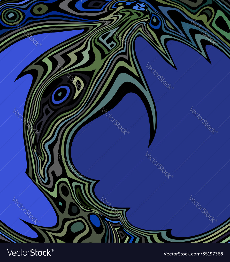Colored background image abstract whale vector image Colored background image abstract whale