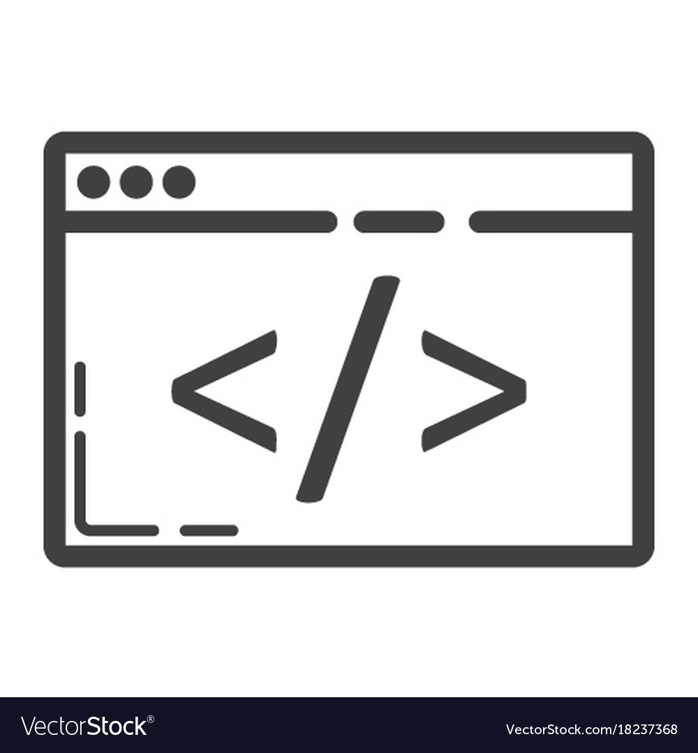 Custom coding line icon seo and development