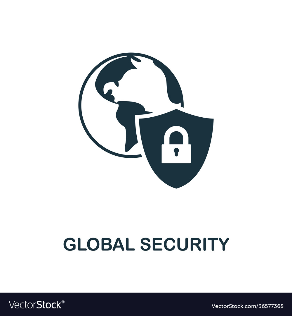 Global security icon creative element design from