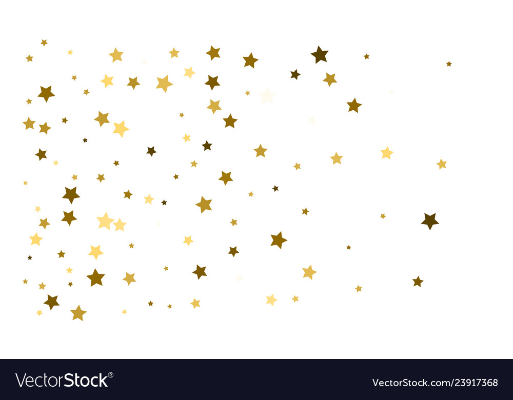 Gold stars confetti celebration falling golden Vector Image