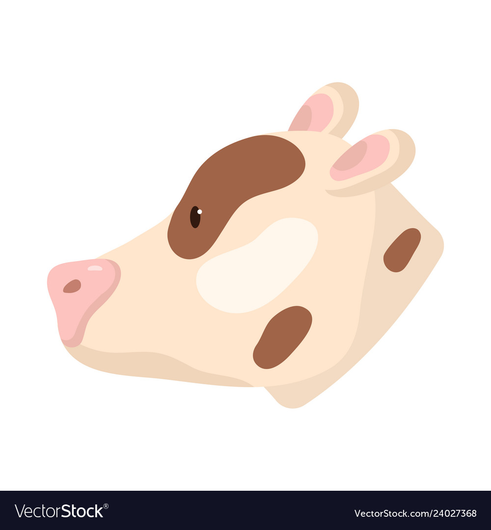 Isolated object of pig and face icon collection