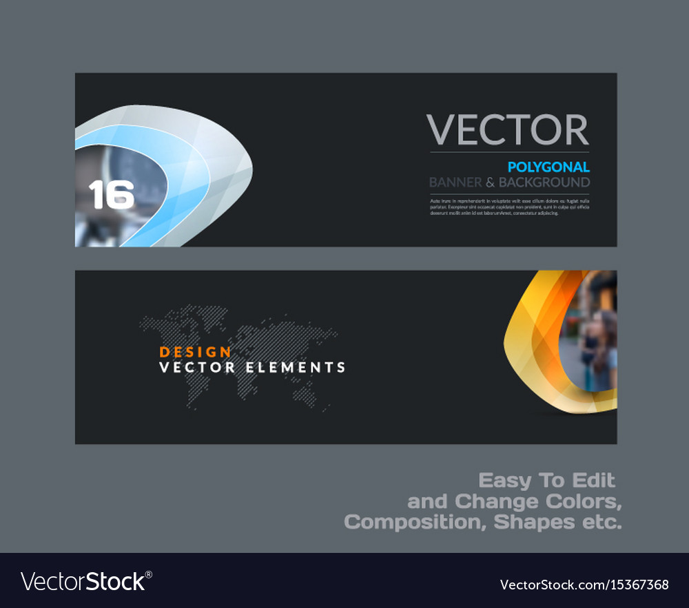 Modern Abstract Business Header Set