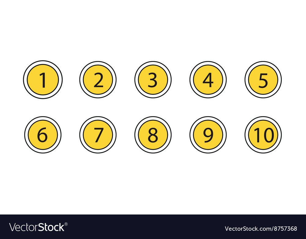 Number Icons Set - Isolated