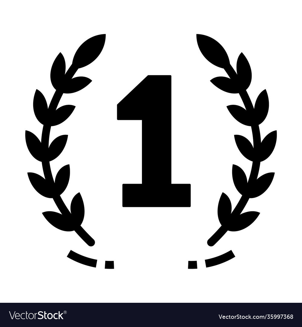 Number one badge Royalty Free Vector Image - VectorStock