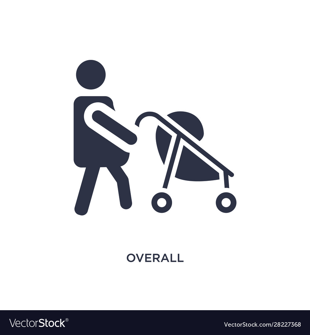 Overall icon on white background simple element