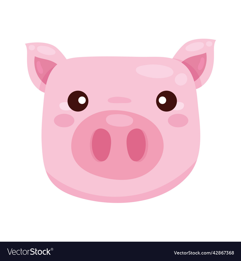 Pig farm animal head