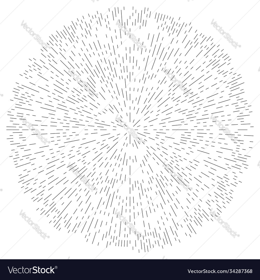 Radial radiating lines abstract burst element vector image Radial radiating lines abstract burst element