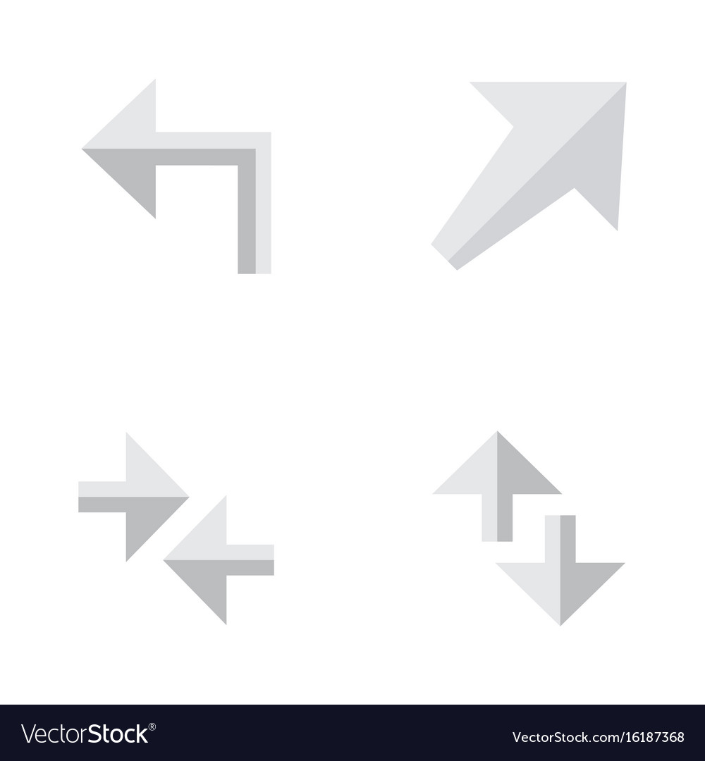 Set of simple arrows icons