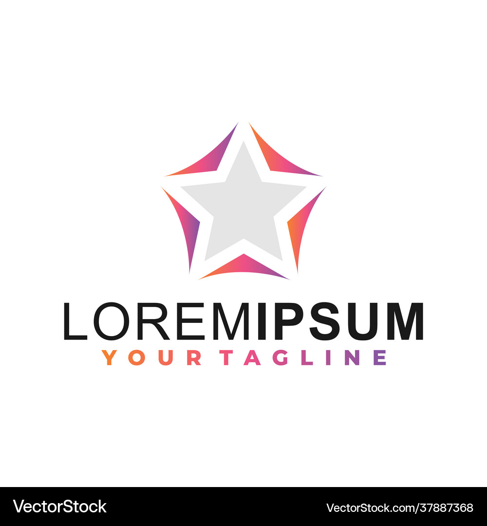 Star gradient logo Royalty Free Vector Image - VectorStock