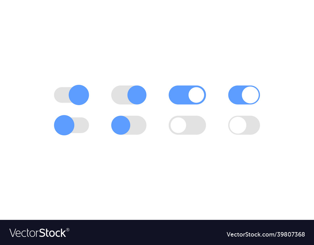 Switch off and on button simple isolated icon vector image Switch off and on button simple isolated icon