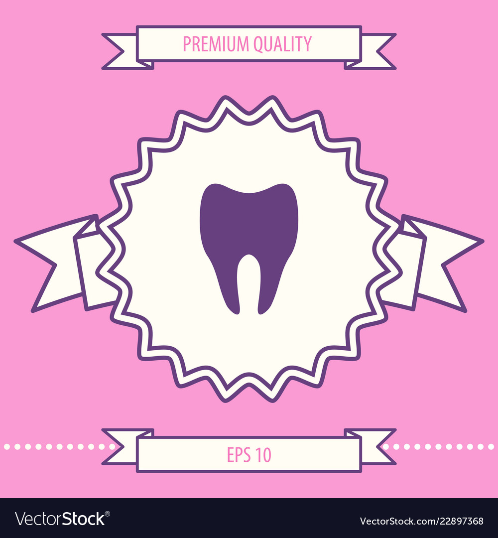 Tooth icon symbol graphic elements