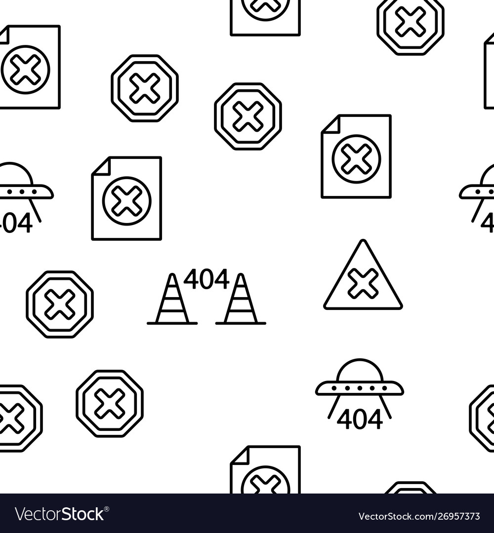 404 http Fehlermeldung nahtloses Muster vector image 404 http Fehlermeldung nahtloses Muster