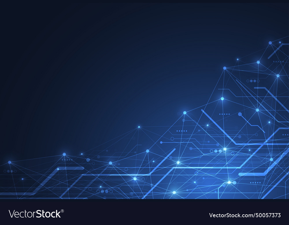 Abstract background with technology circuit board vector image Abstract background with technology circuit board
